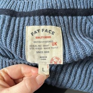 Fat Face Men’s Blue cotton sweater, size:L